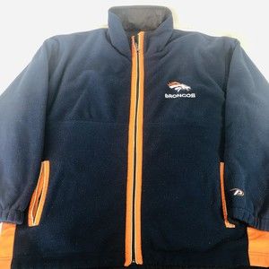 Denver Broncos XL Reversible Jacket Fleece And Rain Jacket Blue Logo, Pro Player